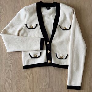 Express Cream and Black Cardigan
